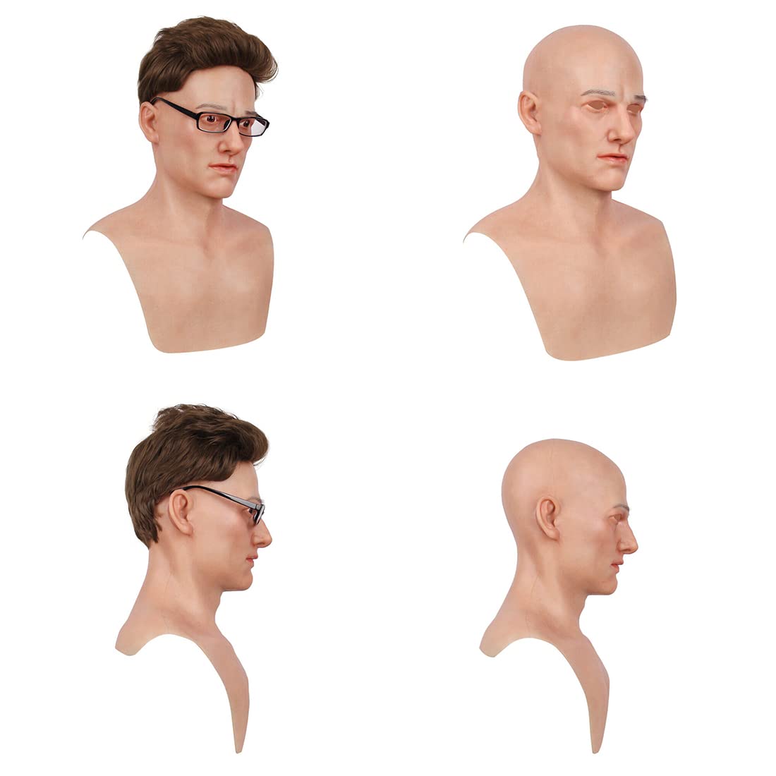 シリコン素材のリアルフェイスマスクです！ Amazon | XINGRUI ベル リアルなシリコン製若い男性用フェイスマスク